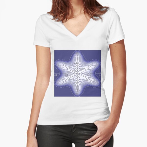 Spiral: Star of David Fitted V-Neck T-Shirt