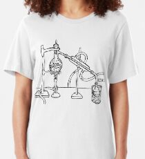 Distilation Apparatus (India Ink) Slim Fit T-Shirt