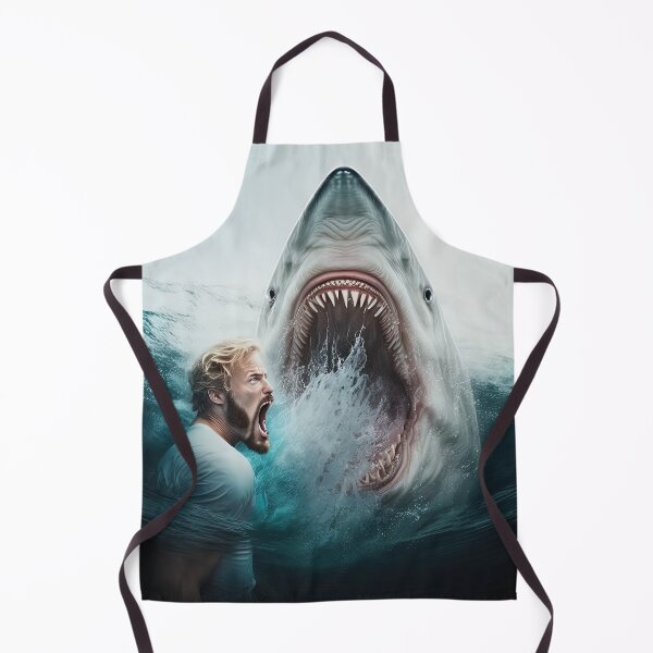 Item preview, furious white shark and blond Surfer designed and sold by Arthoughts.