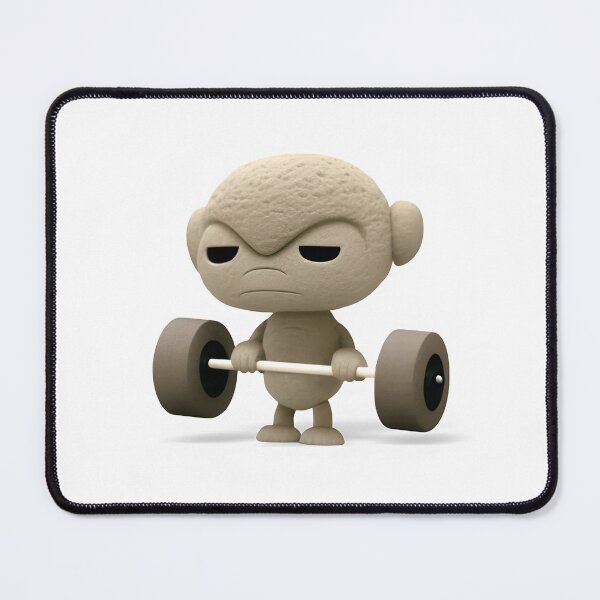 Item preview, Monkey Weight Lifter - The Stone Collection designed and sold by FiveIntentions.