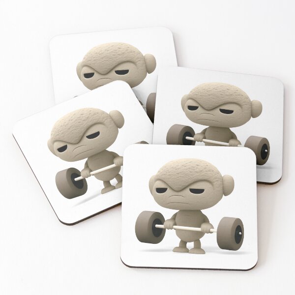 Item preview, Monkey Weight Lifter - The Stone Collection designed and sold by FiveIntentions.