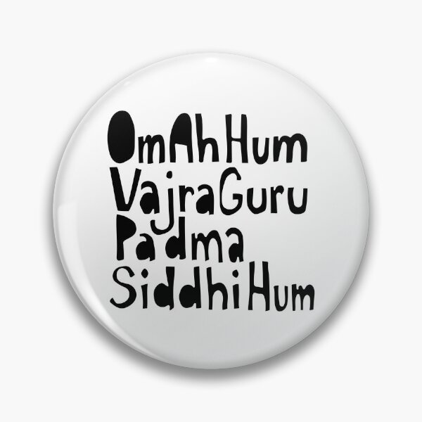 Item preview, Om Ah Hum Vajra Guru Padma Siddhi Hum Guru Rinpoche Black designed and sold by wordznart.