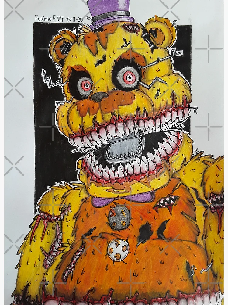 I am real” FNAF UCN Nightmare Fredbear Art Board Print for Sale by  terrieberrytont