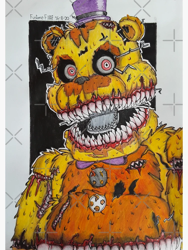 FNAF Nightmare Fredbear Fanart Sticker for Sale by tayatarantula