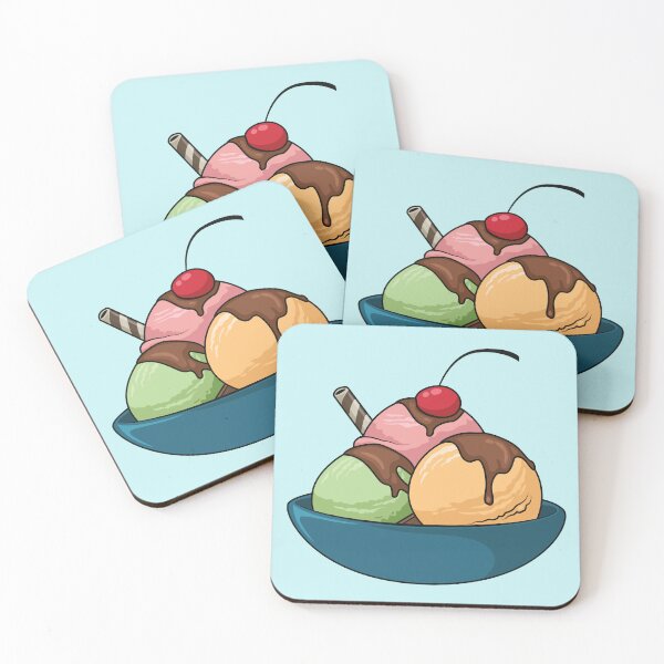 Item preview, Ice cream cartoon illustration designed and sold by Misscartoon.