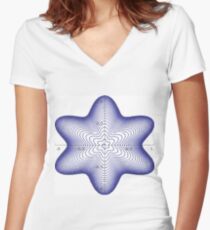 Spiral: Star of David Women's Fitted V-Neck T-Shirt