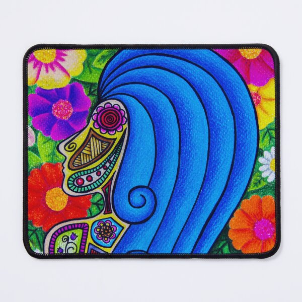 Item preview, Artistic woman painting and colorful flowers designed and sold by KanyaluckArtist.