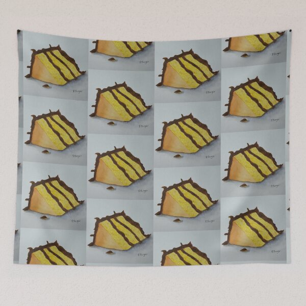 Item preview, Slice of Yellow Cake with Chocolate Frosting designed and sold by Pamela Burger.