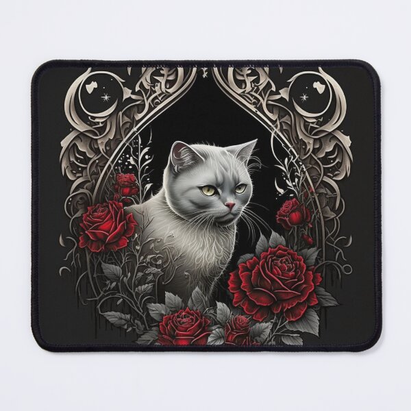 Item preview, Gothic White British Shorthair designed and sold by Nocturne  Paws.