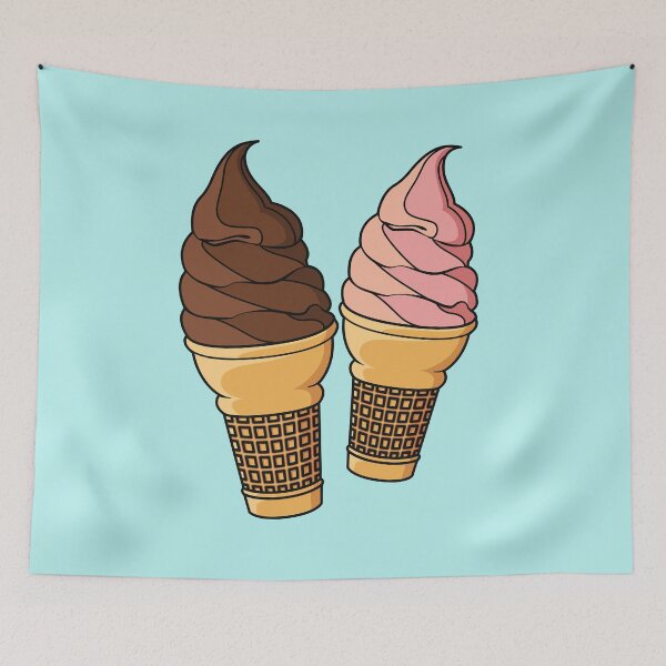 Item preview, Ice cream cone cartoon illustration designed and sold by Misscartoon.