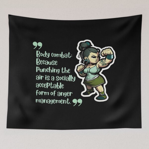 Item preview, Body combat:  Because punching the air is a socially acceptable  form of anger management. designed and sold by Cute-Jory-Store.