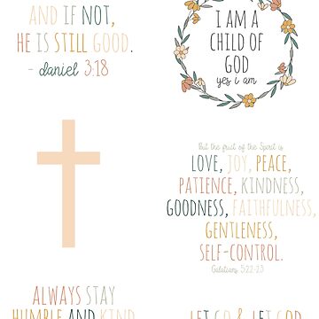Christian Cross Sticker Pack Sticker for Sale by walk-by-faith