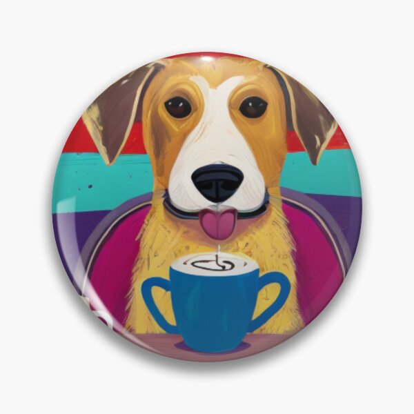 Item preview, A Cartoon Dog's Morning Pick-Me-Up - Canine Cafe designed and sold by WBP Mart.