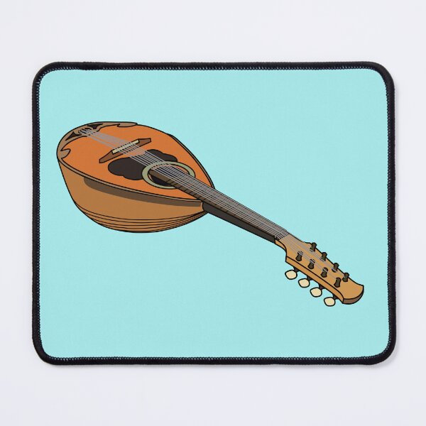 Item preview, Mandolin cartoon illustration designed and sold by Misscartoon.
