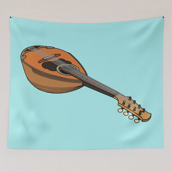 Item preview, Mandolin cartoon illustration designed and sold by Misscartoon.