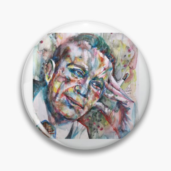 Item preview, E. E. CUMMINGS - watercolor portrait .2 designed and sold by lautir.