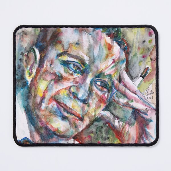 Item preview, E. E. CUMMINGS - watercolor portrait .2 designed and sold by lautir.