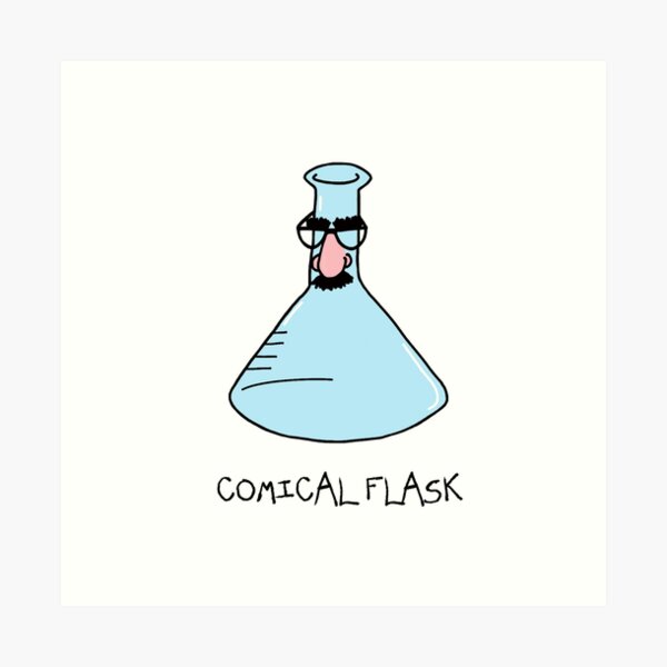 Comical Flask Art Print