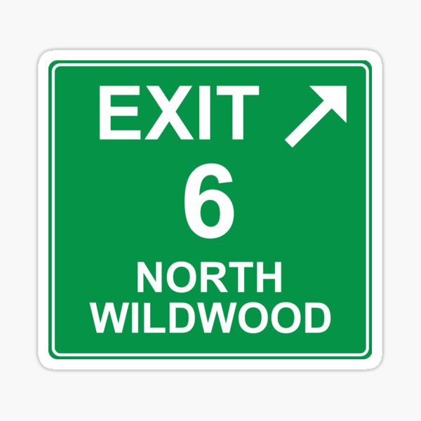 Item preview, Exit 6 - North Wildwood Exit Sign designed and sold by dodgemdesigns.