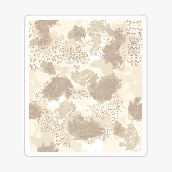DesignerMim's Silver Moss Camo Pattern — Cream Sticker