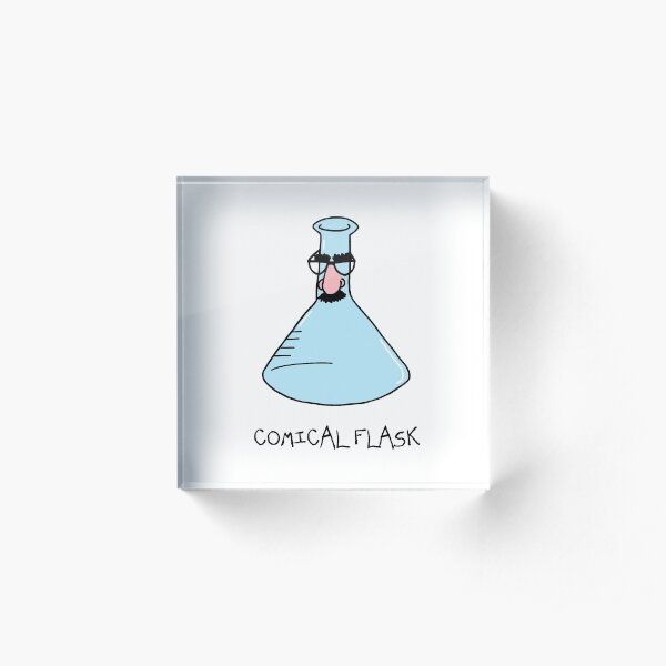 Comical Flask Acrylic Block
