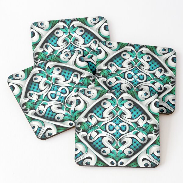 Item preview, Green Ornamental Plaid Pattern designed and sold by Juliascutecornr.