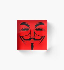 Anonymous Red Acrylic Block