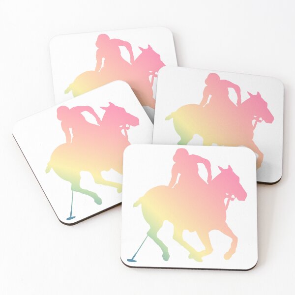 Item preview, Ombre Sunset Polo Horse & Player designed and sold by FiveWheatJamie.