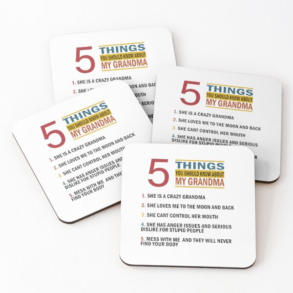 Item preview, 5 Things You Should Know About My Grandma designed and sold by AnimaLovers.
