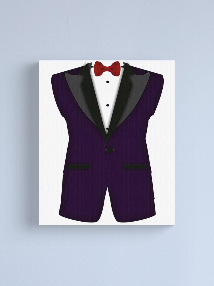 Purple with tuxedo, funny tux Canvas Print for Sale by ZOBBI