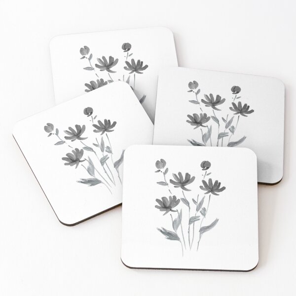 Item preview, Handdrawn Black Wildflower Bouquet designed and sold by megasunnie.