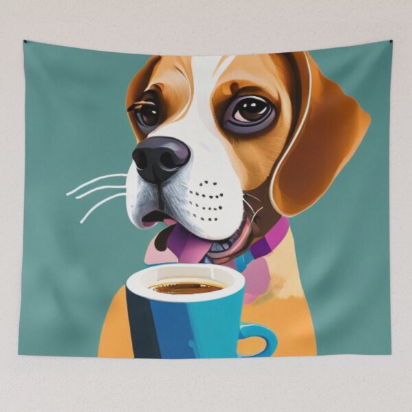 Item preview, A Dog's Love for the Perfect Cup of Joe -  A Cartoon Dog's Morning Pick-Me-Up designed and sold by WBP Mart.