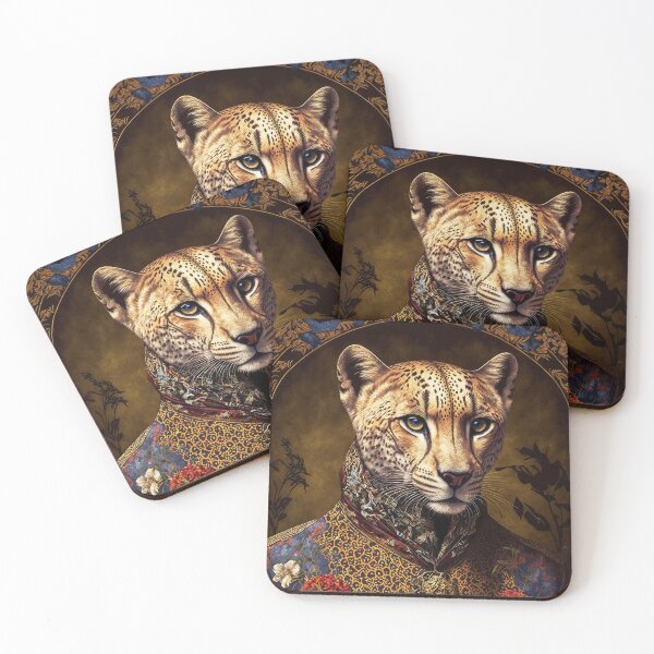 Item preview, Classical portrait of a Cheetah designed and sold by FlatLandPrints.