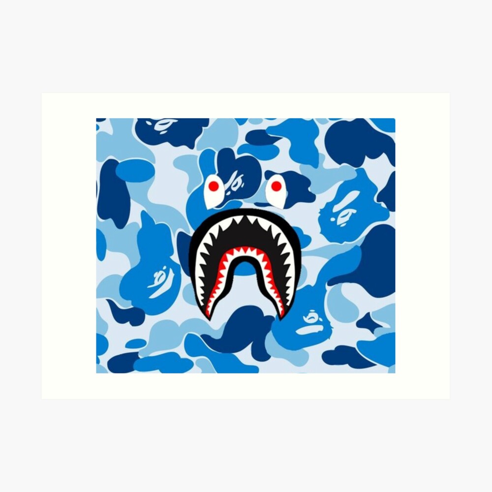 Blue Monster Bape Throw Pillow by Decobyamina