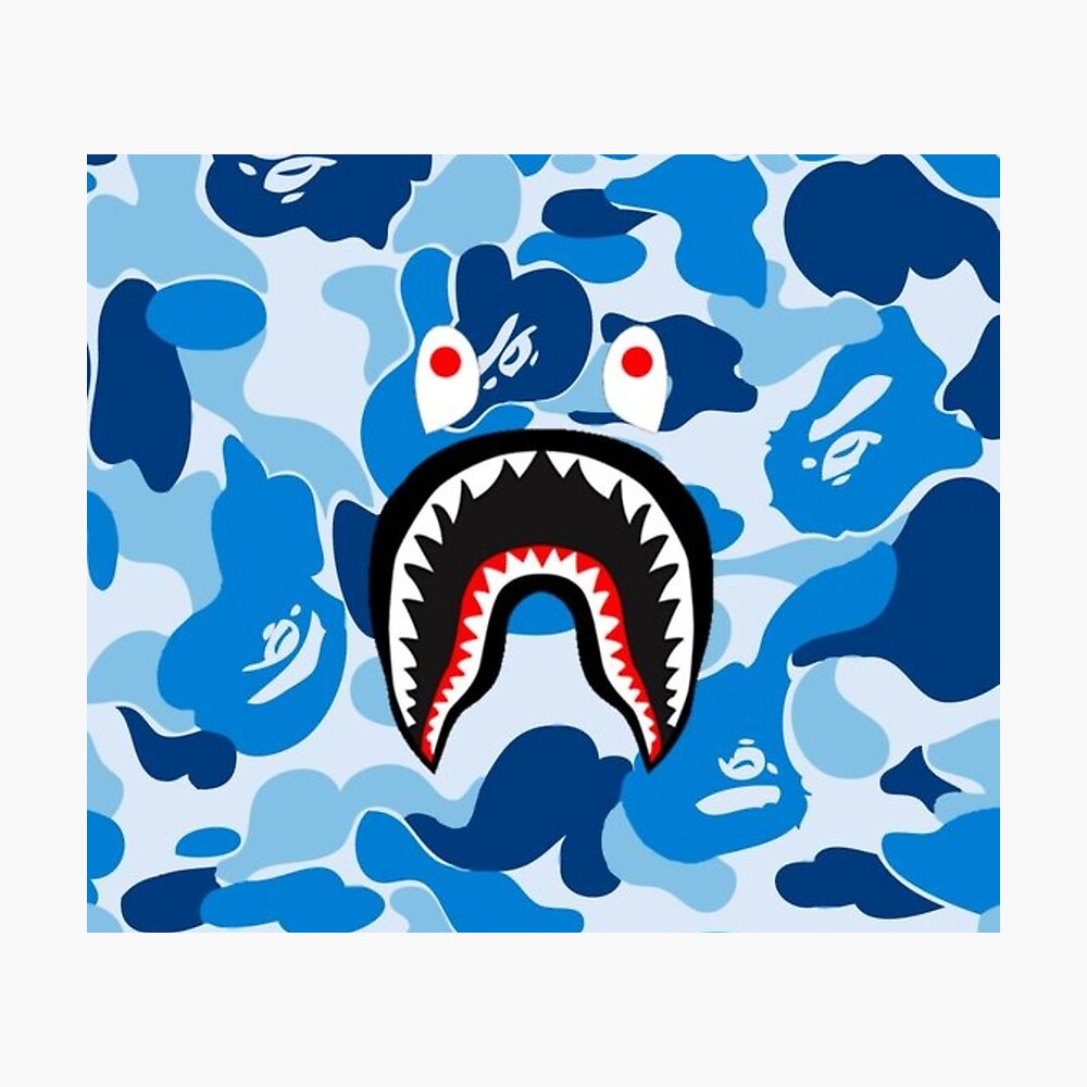 Blue Monster Bape Throw Pillow by Decobyamina