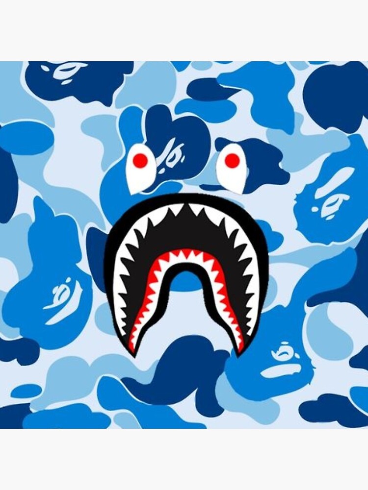 Blue Bape Throw Pillow by Decobyamina