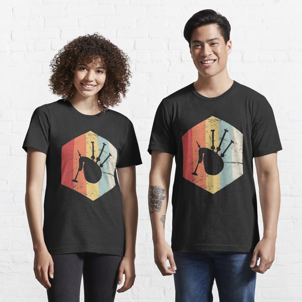 "Retro Vintage Bagpipes Icon" Tshirt for Sale by ethandirks