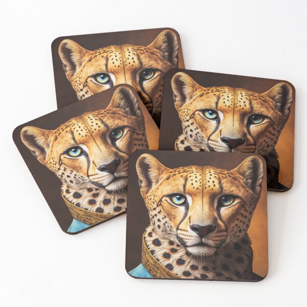 Item preview, Classical portrait of a Cheetah designed and sold by FlatLandPrints.