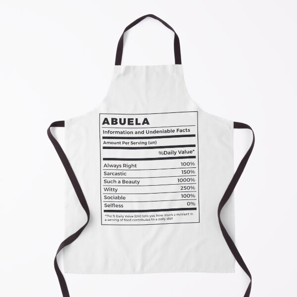 Item preview, Funny Abuela Nutritional Facts designed and sold by MrEddie10.
