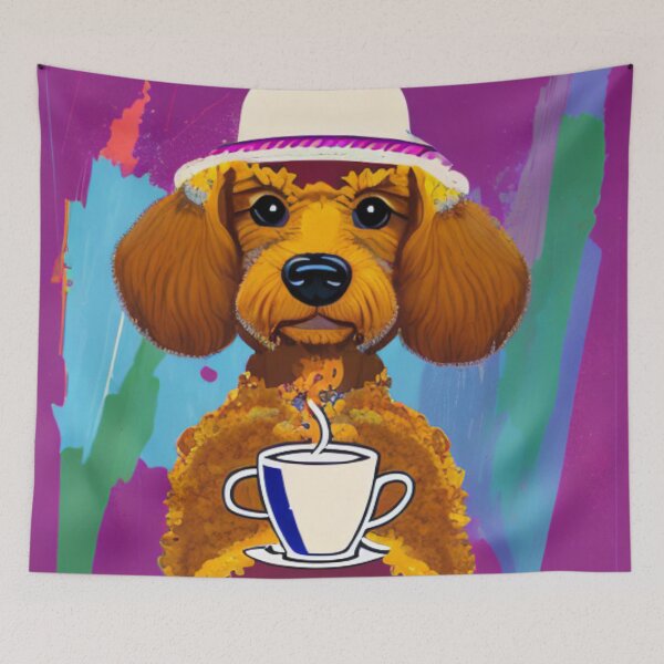 Item preview, A Cartoon Dog's Love for Coffee - A Dog and His Cup of Joe designed and sold by WBP Mart.