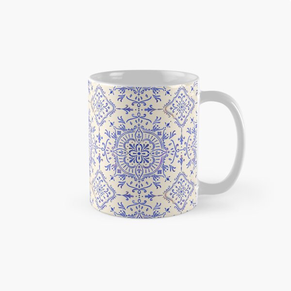 Item preview, Mediterranean style blue floral ornament designed and sold by ChateauMargot.