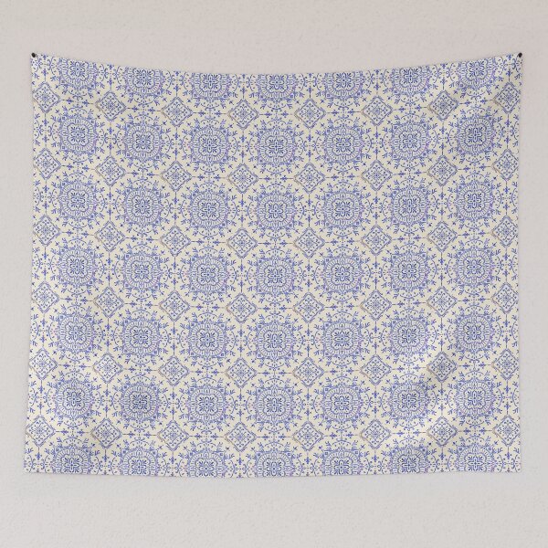 Item preview, Mediterranean style blue floral ornament designed and sold by ChateauMargot.