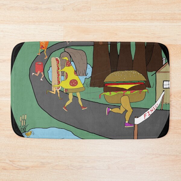 Item preview, Fast Food Marathon Runners circle designed and sold by Hypnotees.