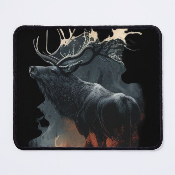 Item preview, Intricate Elk in Burning Forest Painting designed and sold by CMHerd.