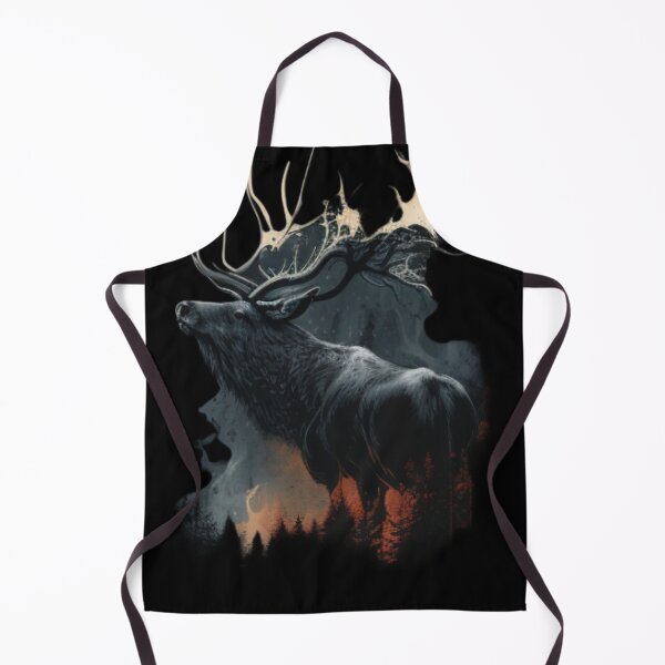 Item preview, Intricate Elk in Burning Forest Painting designed and sold by CMHerd.