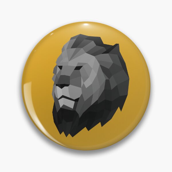 Item preview, Grey Geometric Lion Head designed and sold by shaldesign.