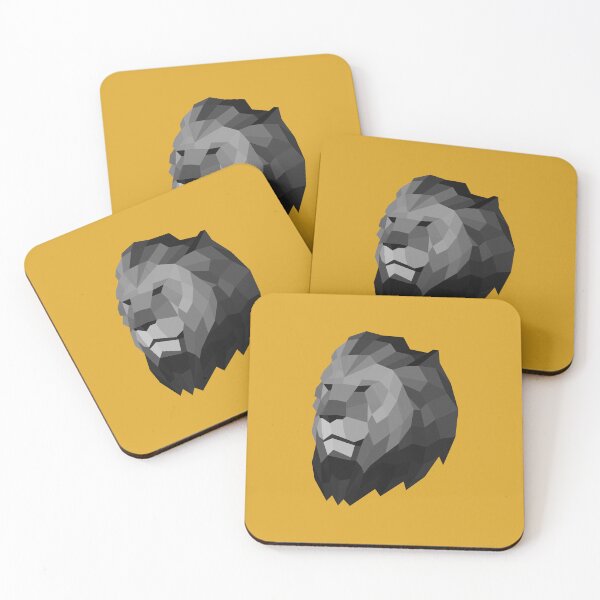 Item preview, Grey Geometric Lion Head designed and sold by shaldesign.