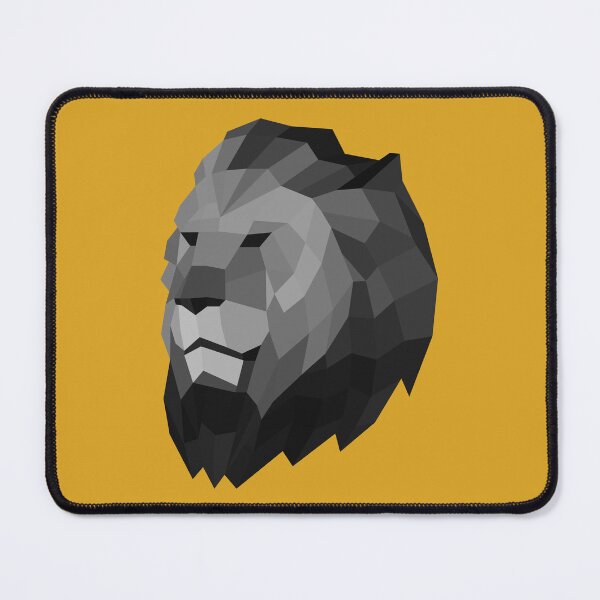 Item preview, Grey Geometric Lion Head designed and sold by shaldesign.
