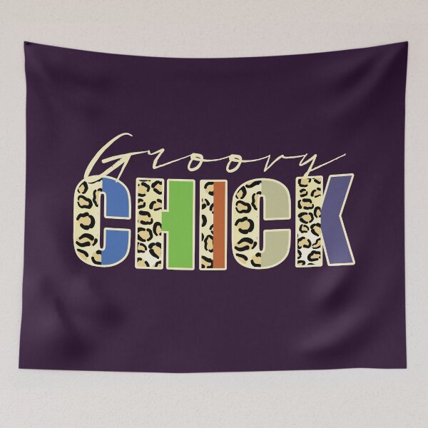 Item preview, Groovy Chick Leopard Print Text Retro Family Quote designed and sold by CRHPOD20.