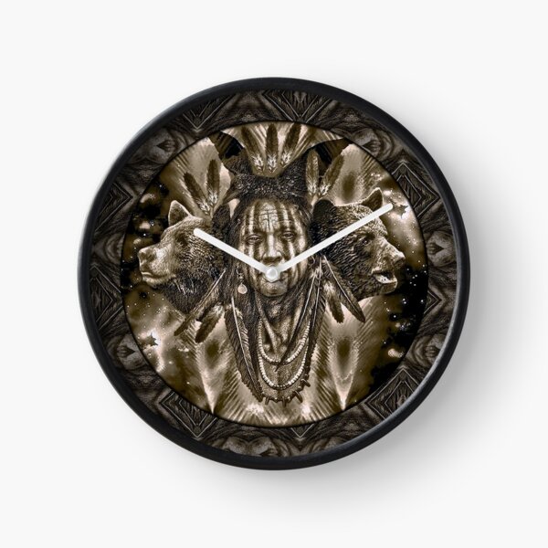 L'esprit amérindien de l'ours 2 Horloge